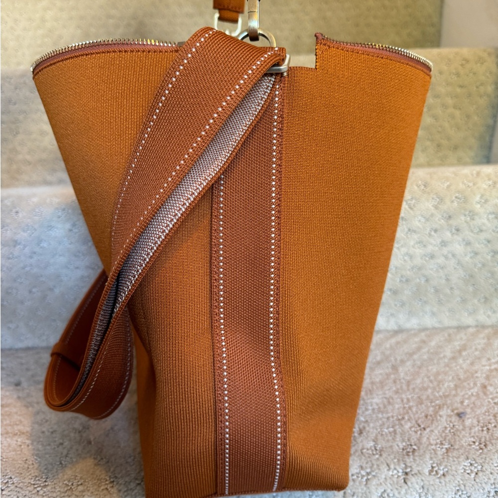 Rothy's Mini Zip Bucket in Amber Brown - Picture 3 of 8